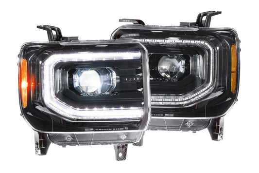 XB LED Headlights: GMC Sierra (14-18) (Pair / ASM)
