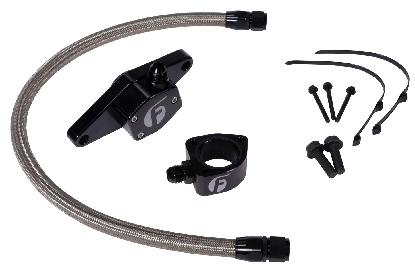 Fleece Cummins Coolant Bypass Kit VP (1998.5-2002) w/ Stainless Steel Braided Line